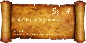 Székely Artemon névjegykártya