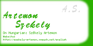 artemon szekely business card