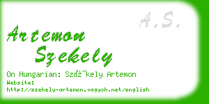 artemon szekely business card